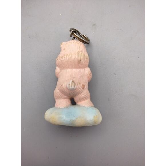 Care bear 1983 Cheer Bear Plastic PVC Figurine Clouds Rainbow Lot Of 2 - Picture 7 of 7